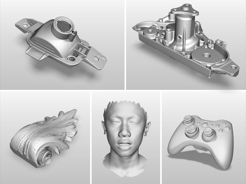 H3 handheld 3d scanner scan samples