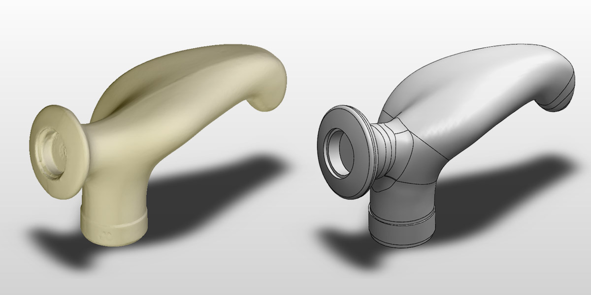 sample handle cad model 3d scanning